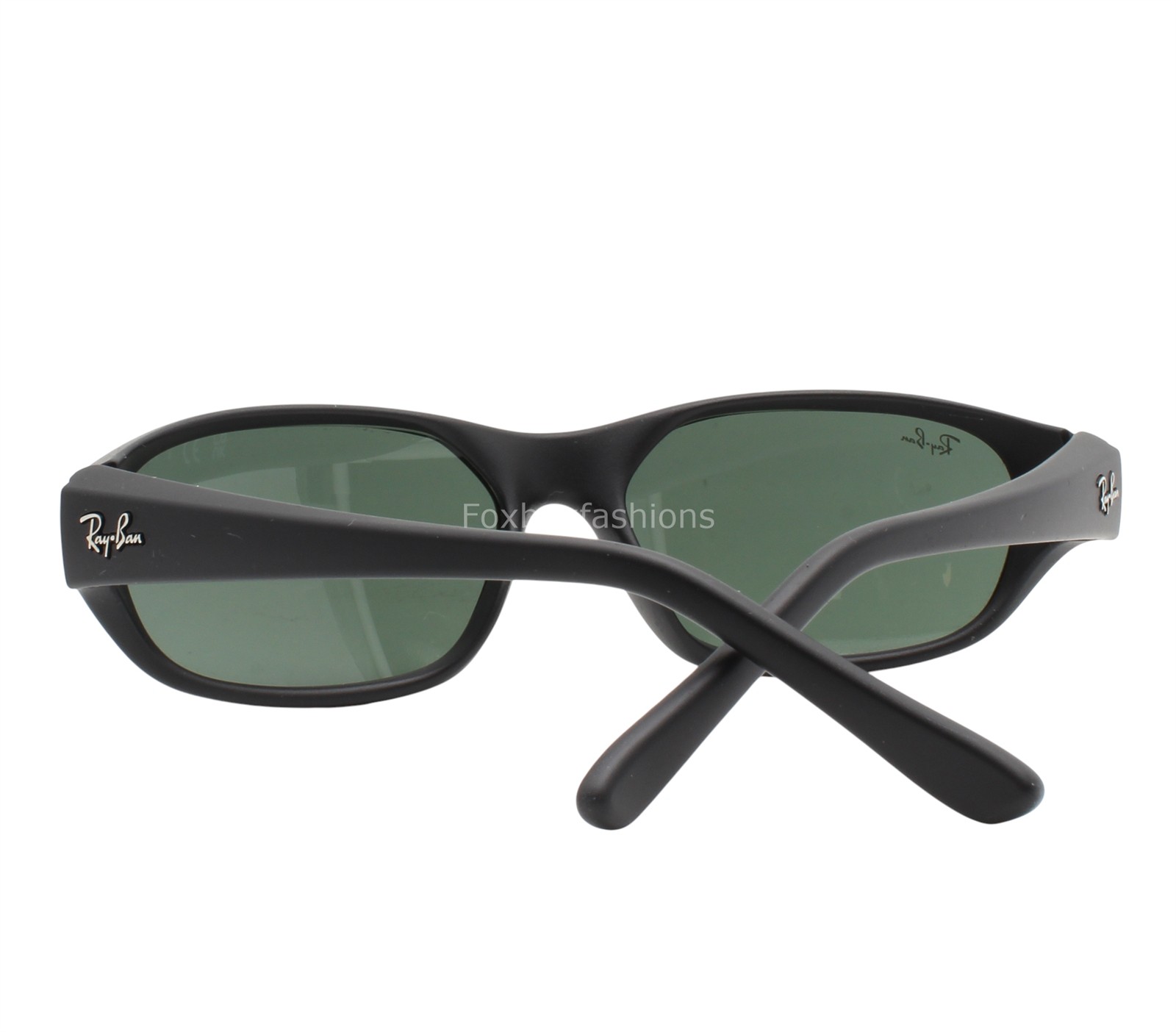 Ray-Ban Daddy-O Sunglasses RB 2016 W2578 Matte Rubber Black Green Lens with Case