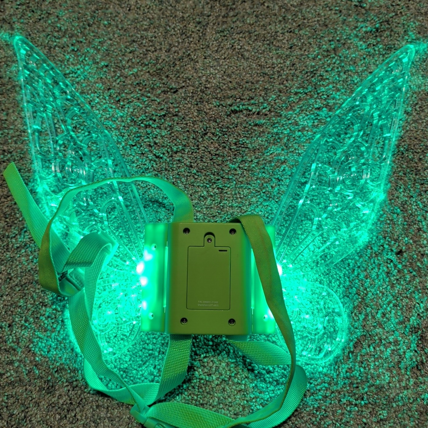 Disney Tinkerbell 14″ Fairy Glow Wings 6 Modes Light Up Costume Works Wearable