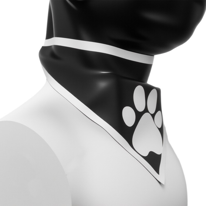 Latex triangular dog paw scarf (not including dog mask)