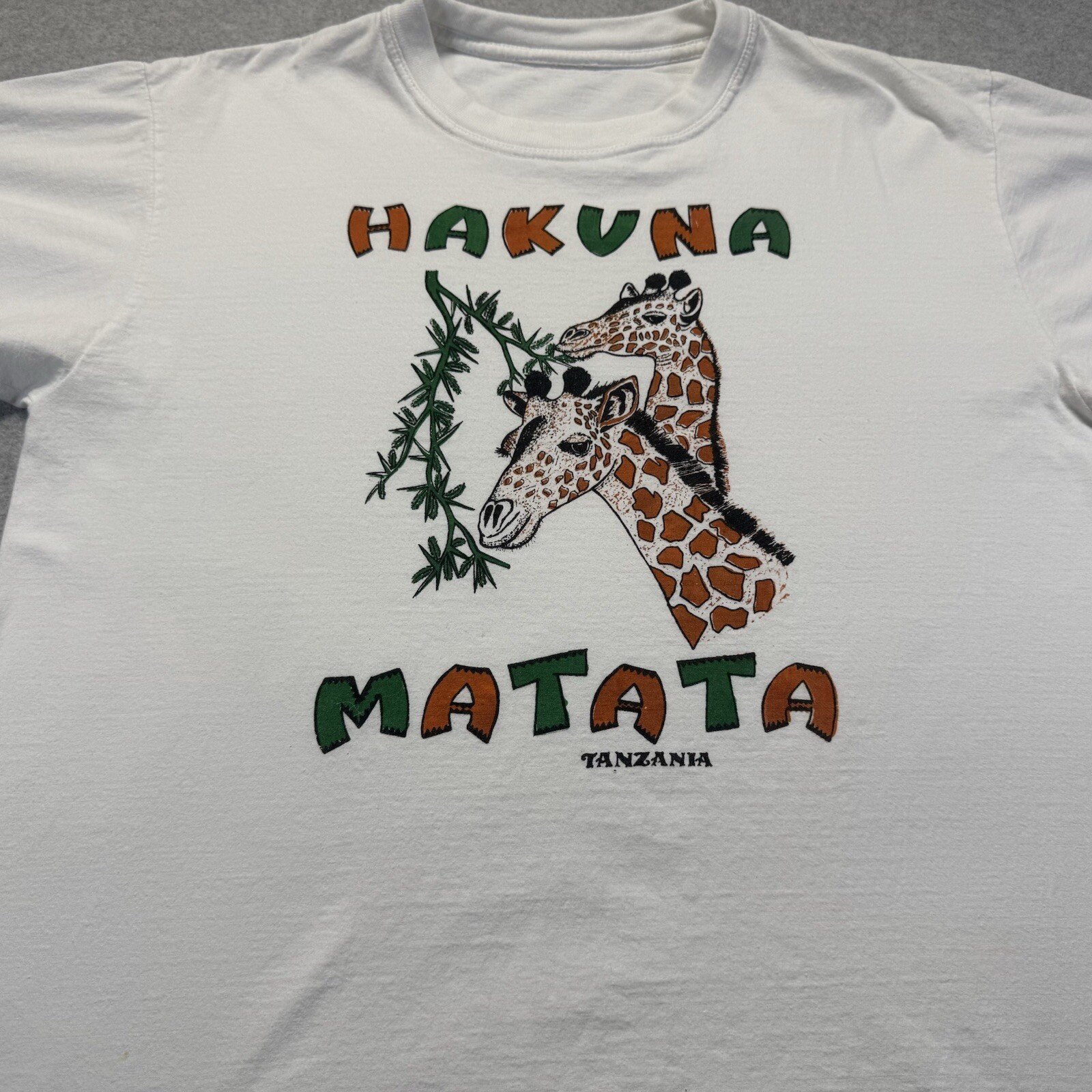 Hakuna Matada Shirt Adult Large White Movie Lion King No Worries Animated Mens