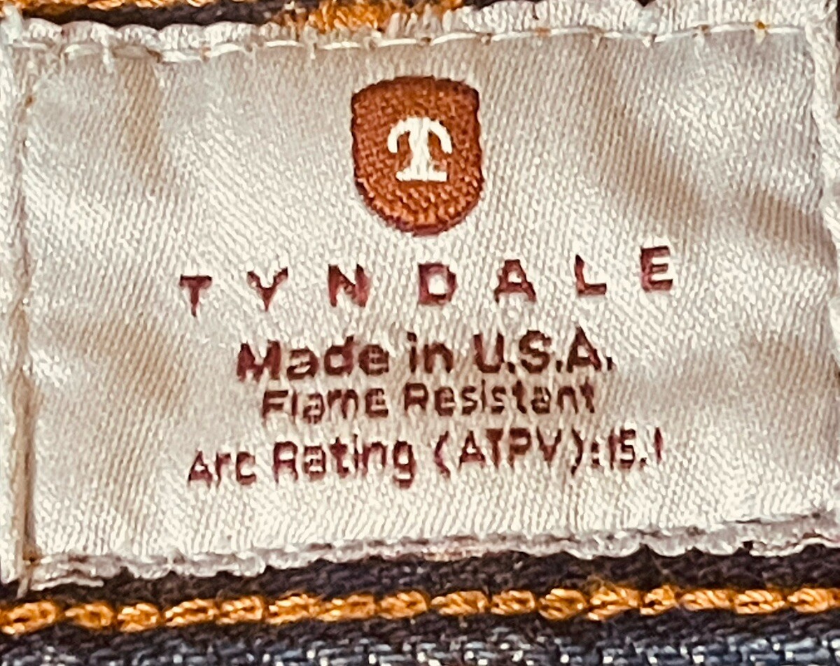 Mens Flame Resistant Jeans Dark Wash Denim Tyndale F290T 35×30 Rare Size NWT