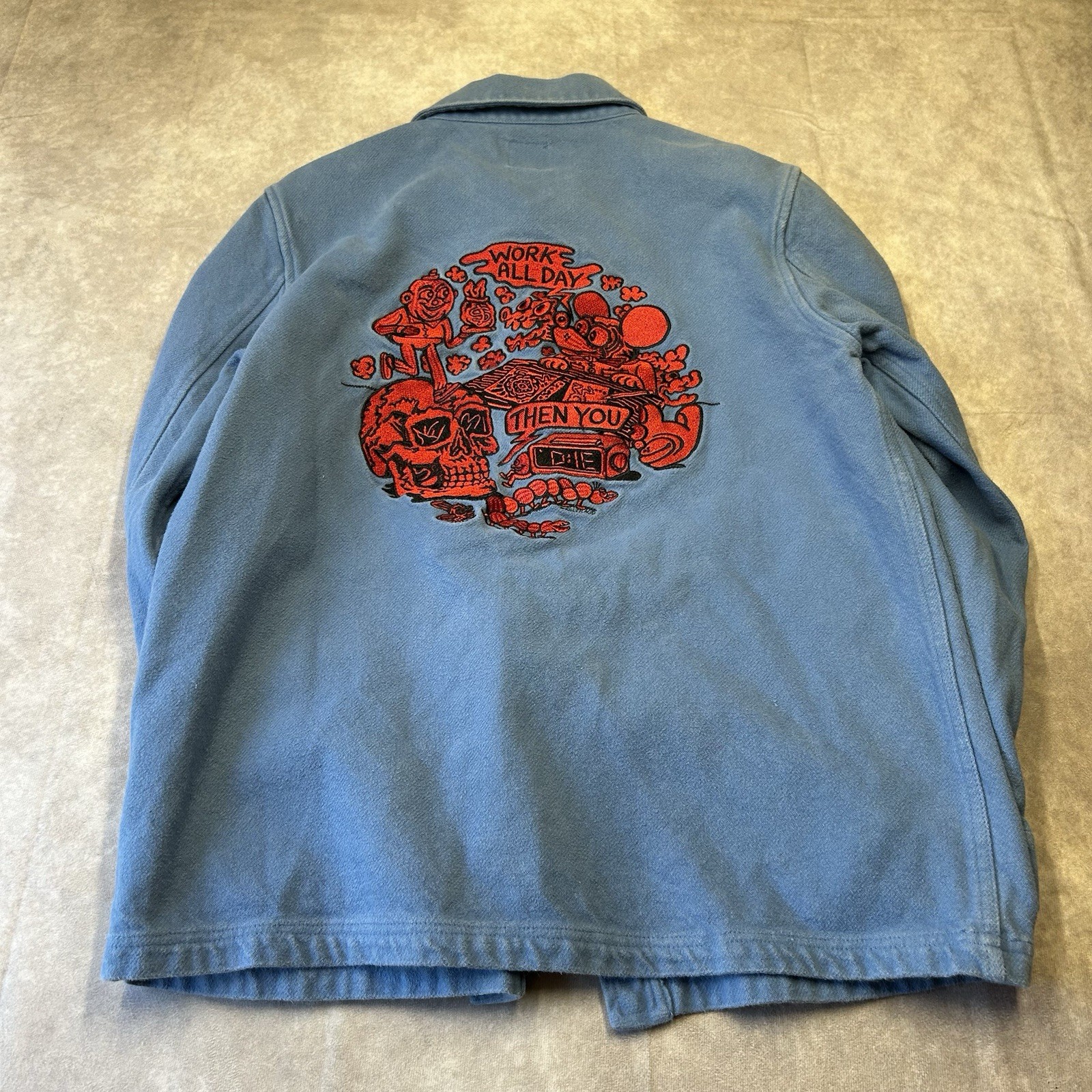 RARE Killer Acid Work All Day Then You Die Shirt Small Heavyweight Embroidered M