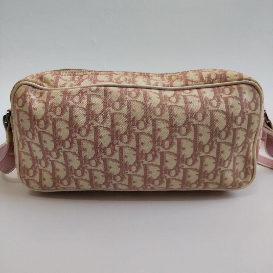 Christian Dior Bag trotter rhinestone logo pink shoulder bag