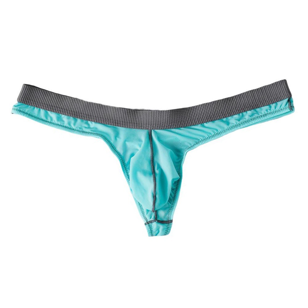 Breathable Men Ice Silk Low Waist Underwear Thong G String Classic Style