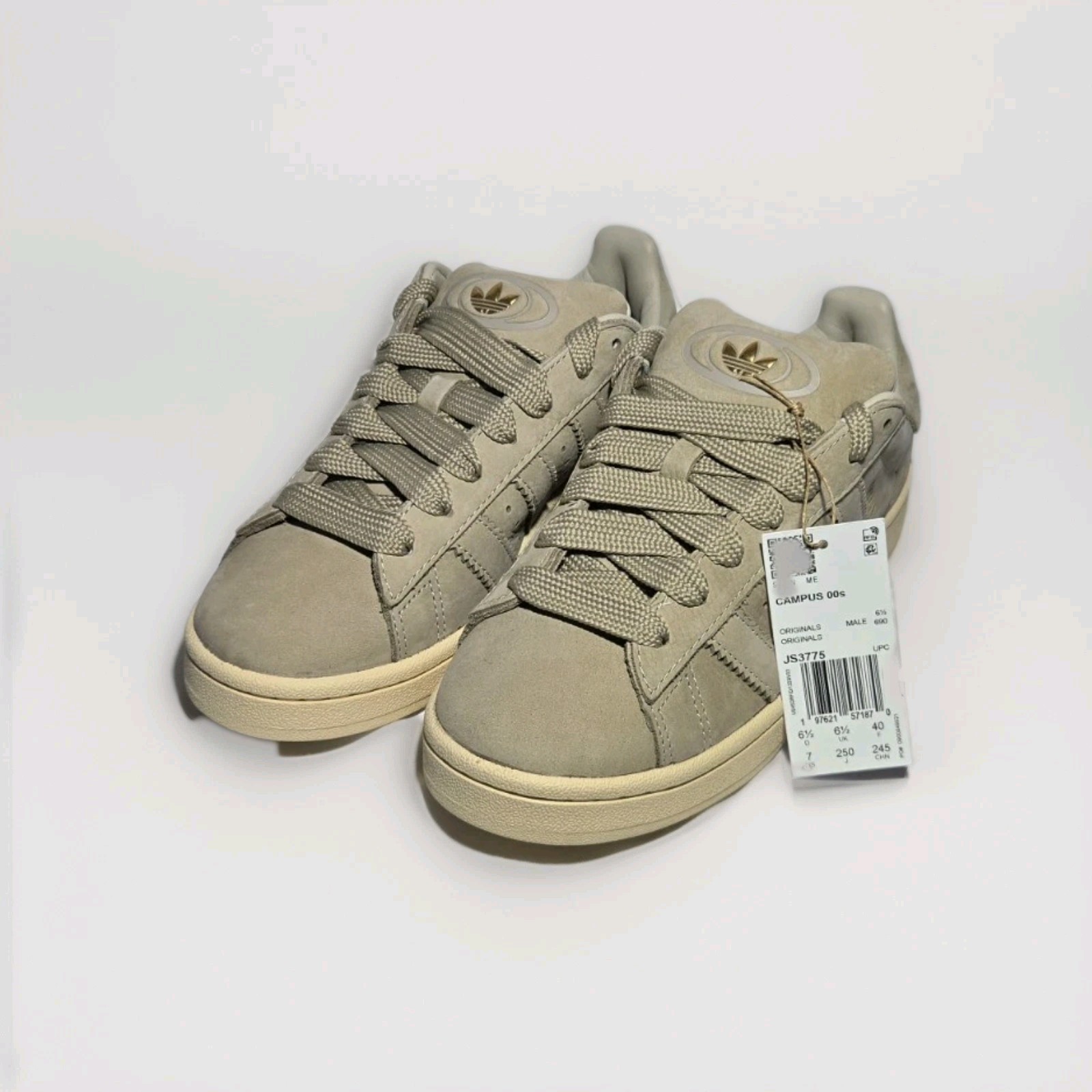 adidas Campus 00s Trace Khaki/Beige Low Top Lace-Up Suede JS3775