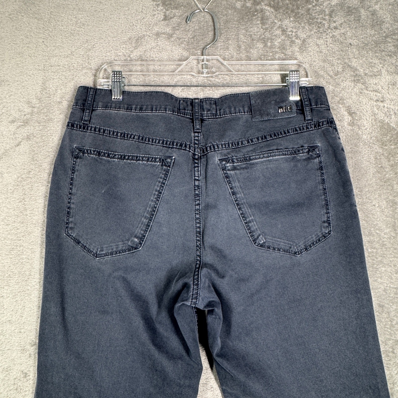 Hiltl Kirk Contemporary Fit Pants Mens 34 Gray Straight Leg Quiet Luxury Casual