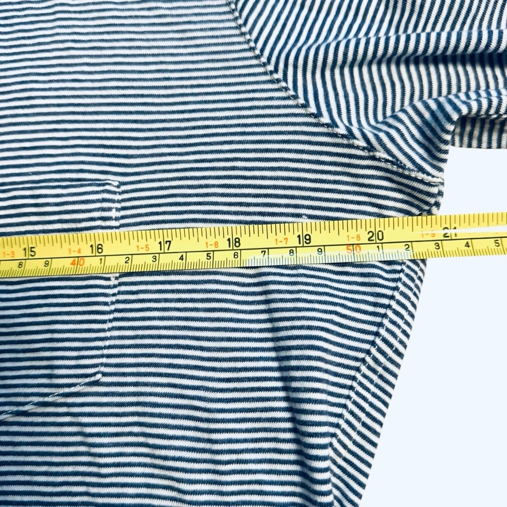 Frank & Eileen Tee Lab Stripe Essentials Jersey Eileen Button Up Blue White XS