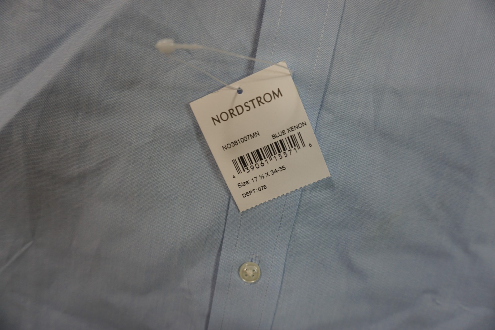New Nordstrom Tech Smart Traditional Fit Performance Dress Shirt Men’s 17.5 34