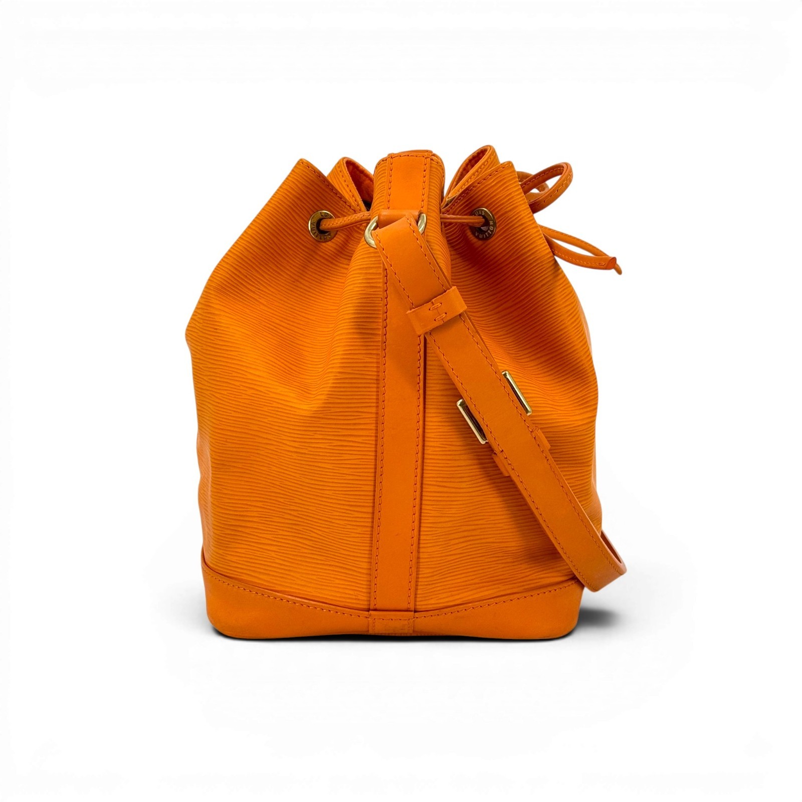 LOUIS VUITTON Petit Noe Mandarin Epi Orange Leather Drawstring Shoulder Bag