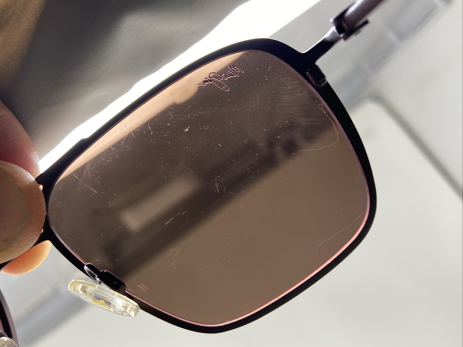 MAUI JIM BEACHES MJ541-07M MATTE SATIN ROSE W/ POLARIZED PINK SUNSET MIRROR H42
