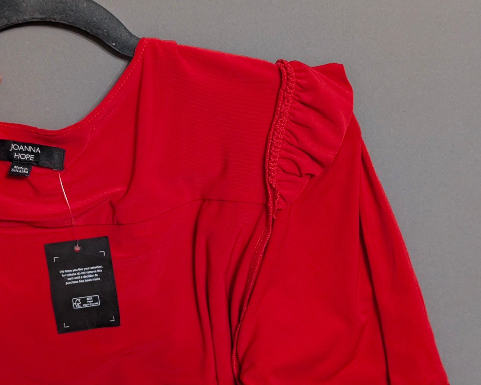 Joanna Hope Red Jersey Faux Wrap Tiered Midaxi Dress Tie Belt Stretchy 18 New