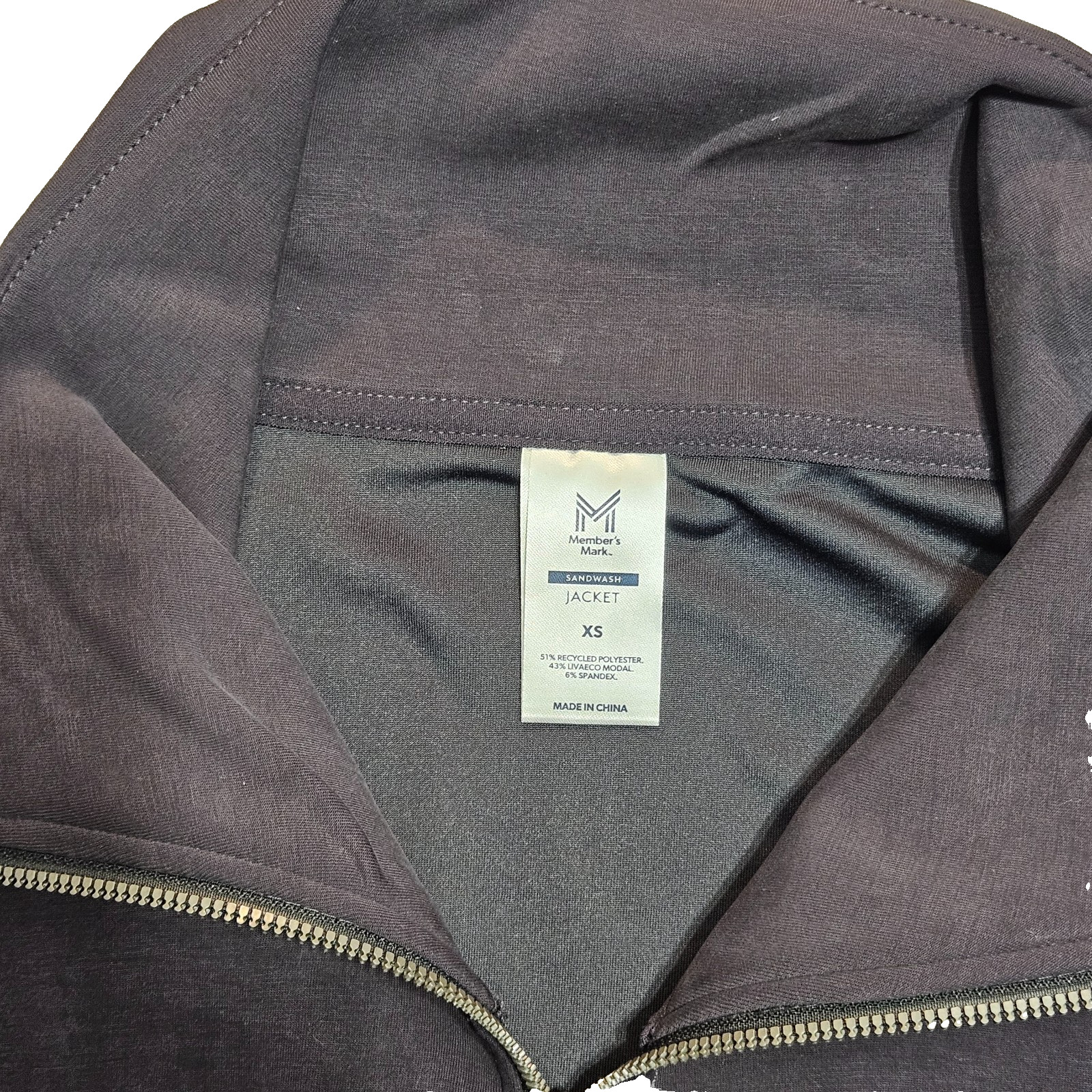 Jacket Black Sandwash Pockets Draw String Waist Women’s XS By Member’s Mark