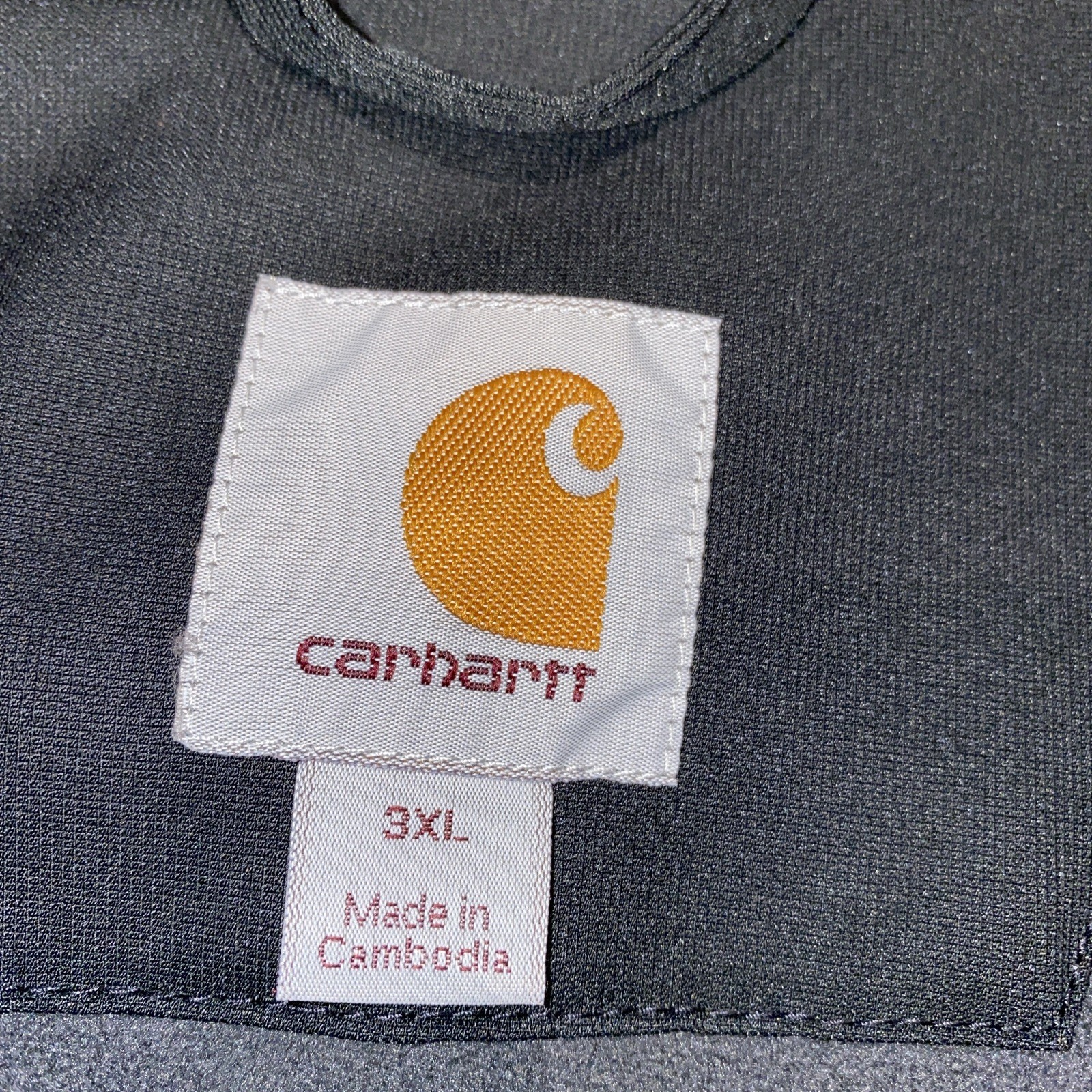 Carhartt Crowley Soft Shell Jacket Men’s 3XL Black Fleece Lined Pockets Full Zip