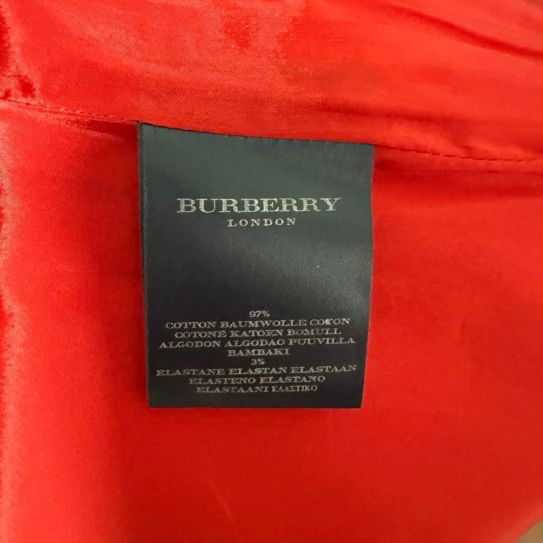 BURBERRY Red Double Breasted Long Coat UK8