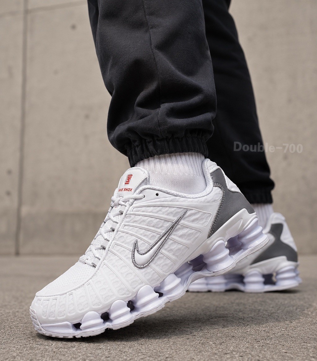 Nike Shox TL OG White Metallic Silver Sneakers Retro AV3595-100 Mens Size 10-13