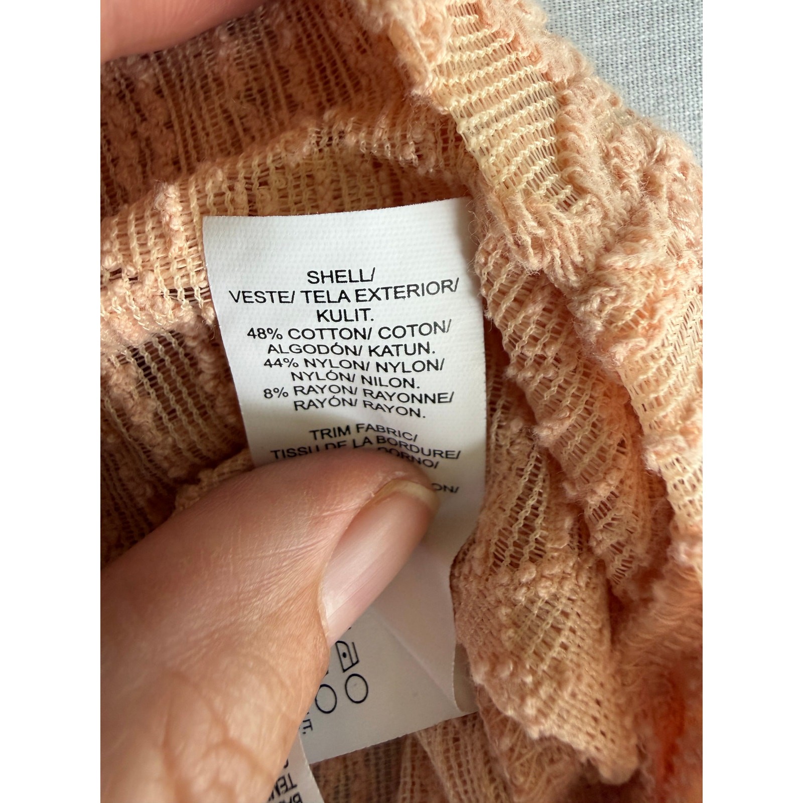 Boho Festival Cottagecore Hippie Lucky Brand Brand Crochet Lace Knit Top Size M