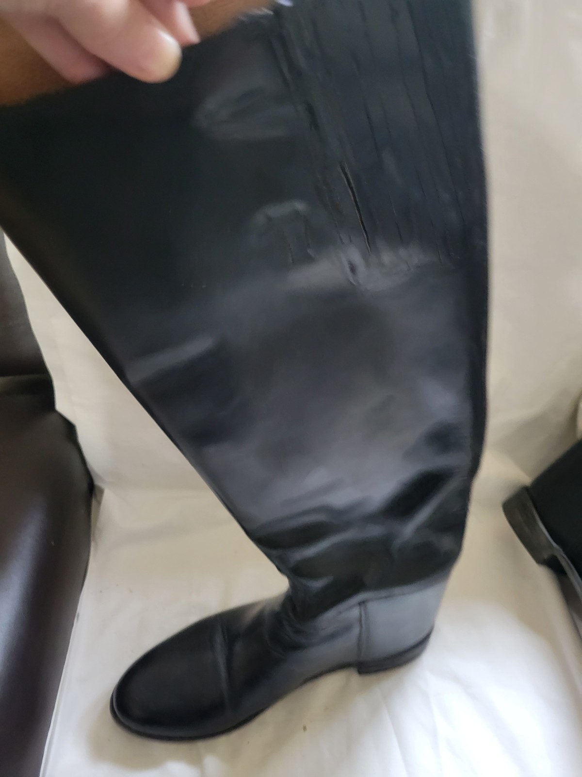 EFFINGHAM Bond Co. Size 8.5 100L Black Leather Equestrian Riding Boots USA MADE
