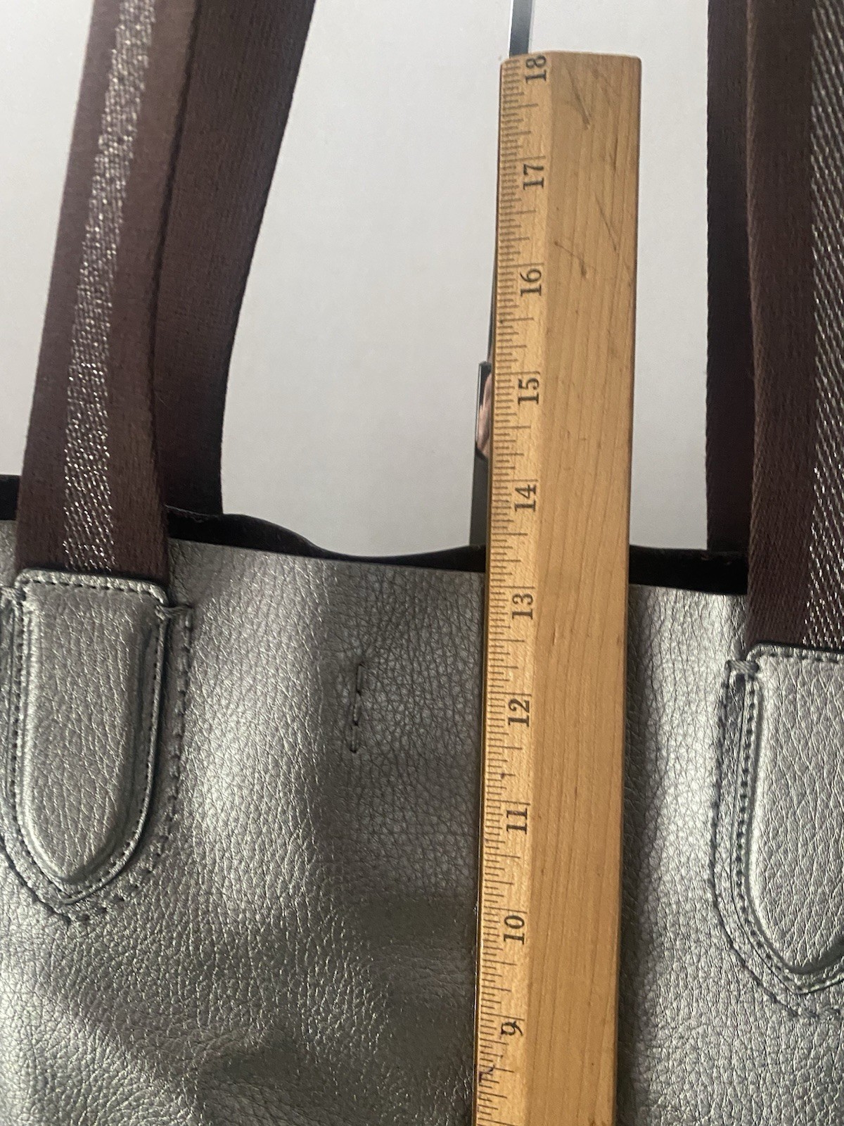 Coach Leather Derby Tote Shoulder Bag Large F59388 Metallic