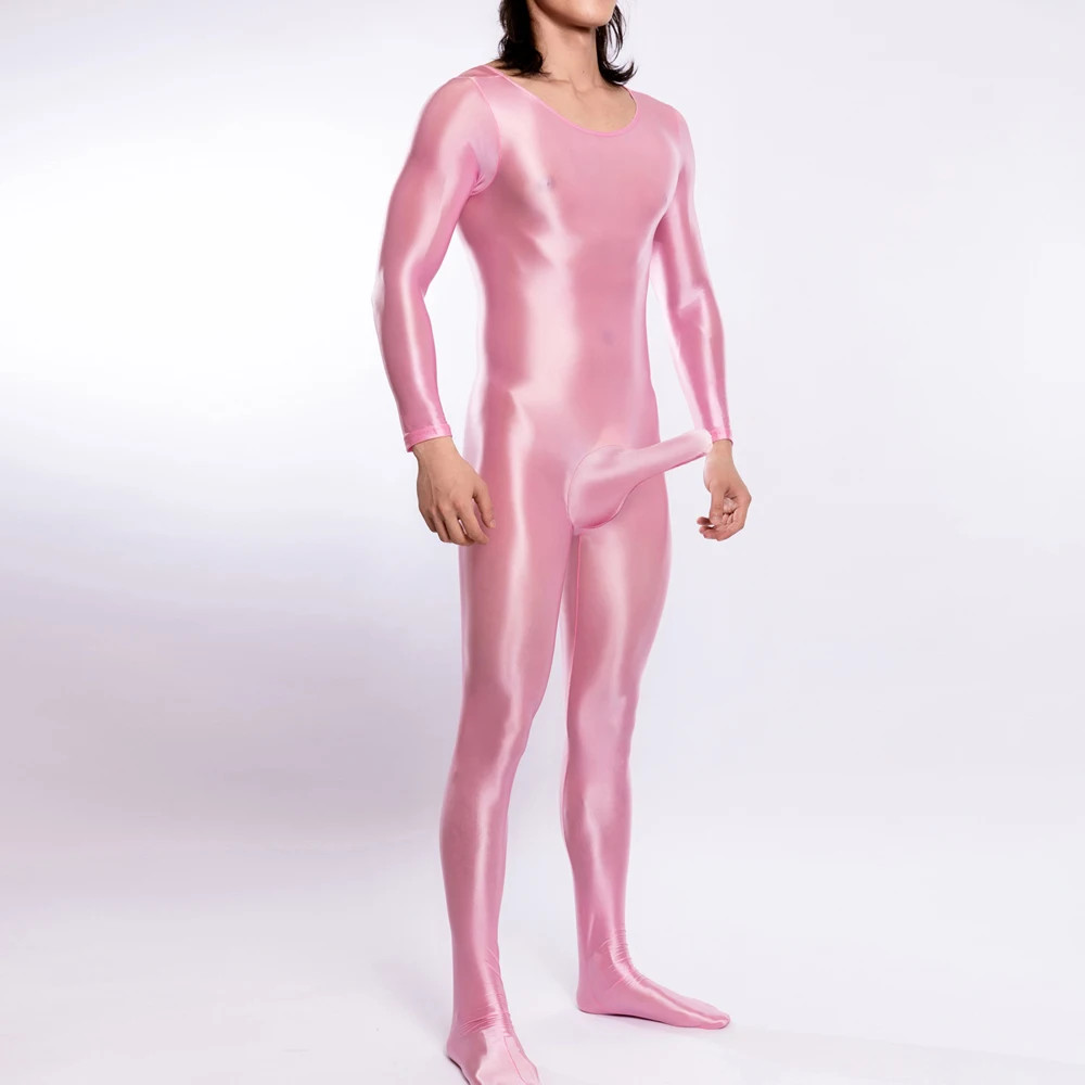 Bodysuit Shiny Oil Glossy Body Stocking Sheath Tights Night Club Wear Jumpsuits