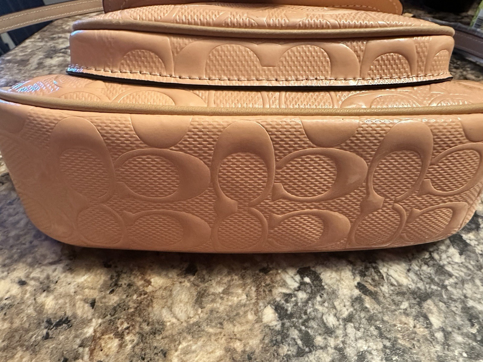 NWT Coach Ashton Mini Shoulder Bag In Signature Leather Faded Blush/Gold CEN11