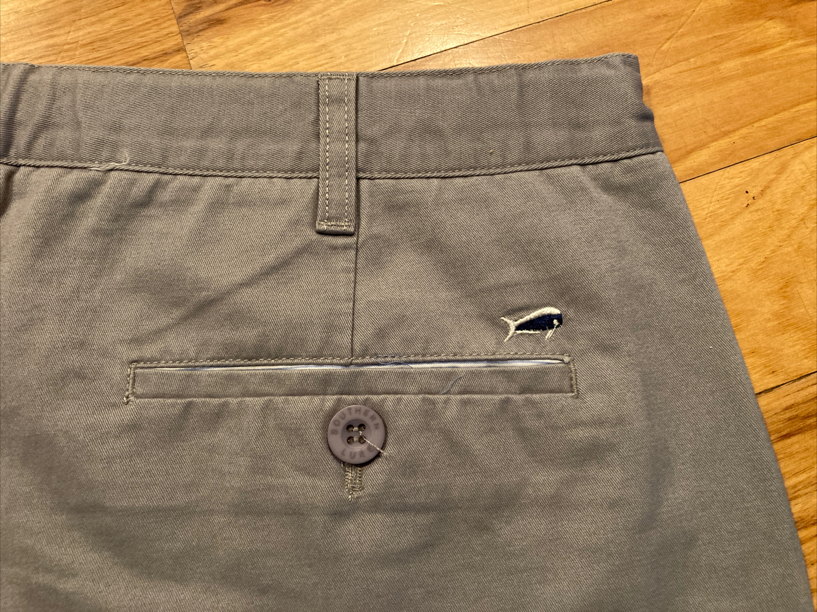 Southern Lure 100% Cotton Casual Outdoor Fishing Gray Flat Shorts Mens 36 x 6