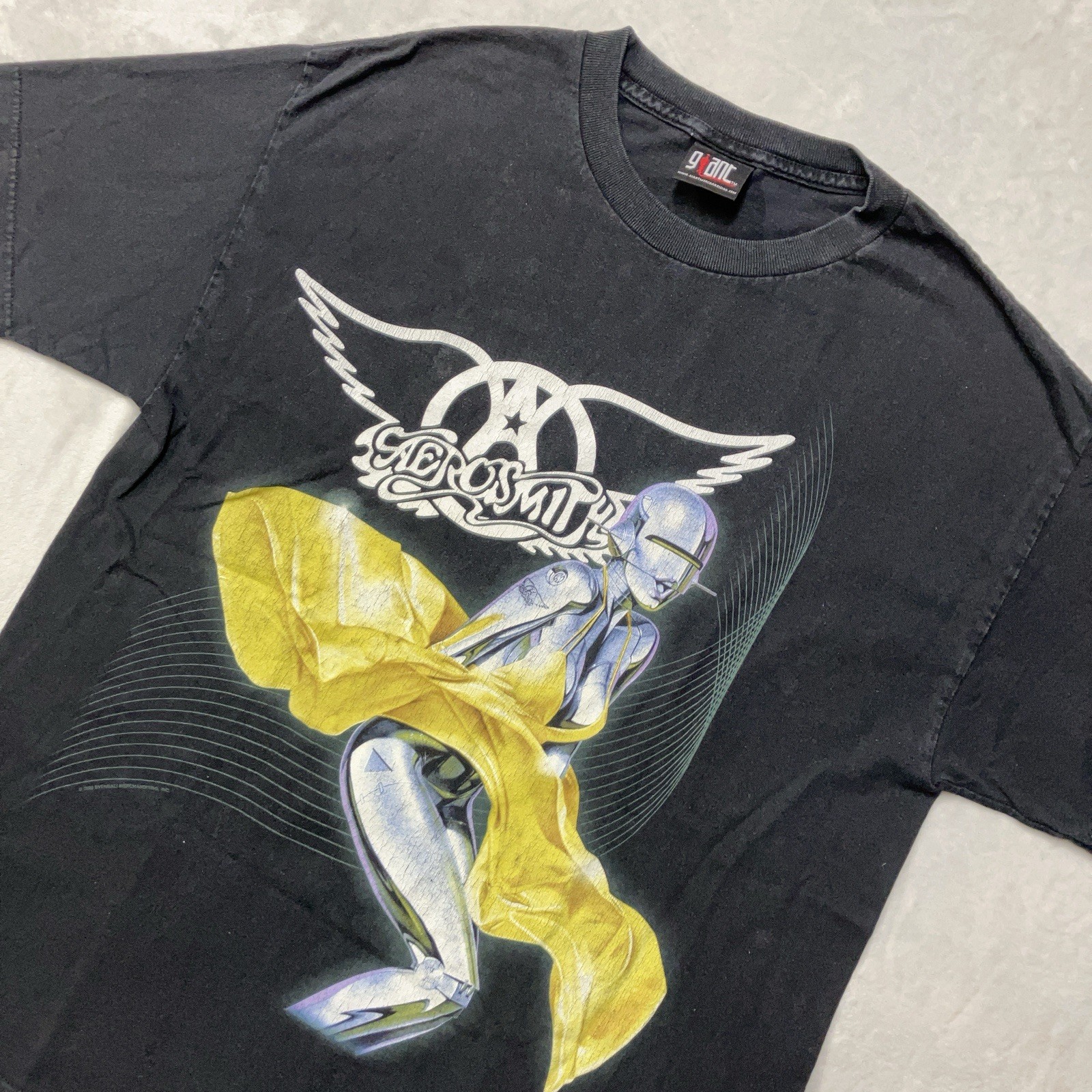 Vintage Aerosmith Just Push Play 2001 World Tour Hajime Sorayama Shirt Large