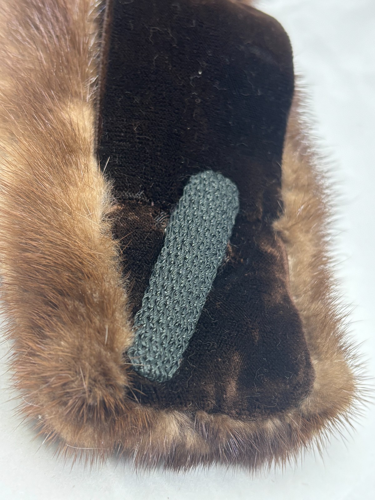 Real Mink Fur Collar with Pin Clips on Each End Approximately 40 inches Length
