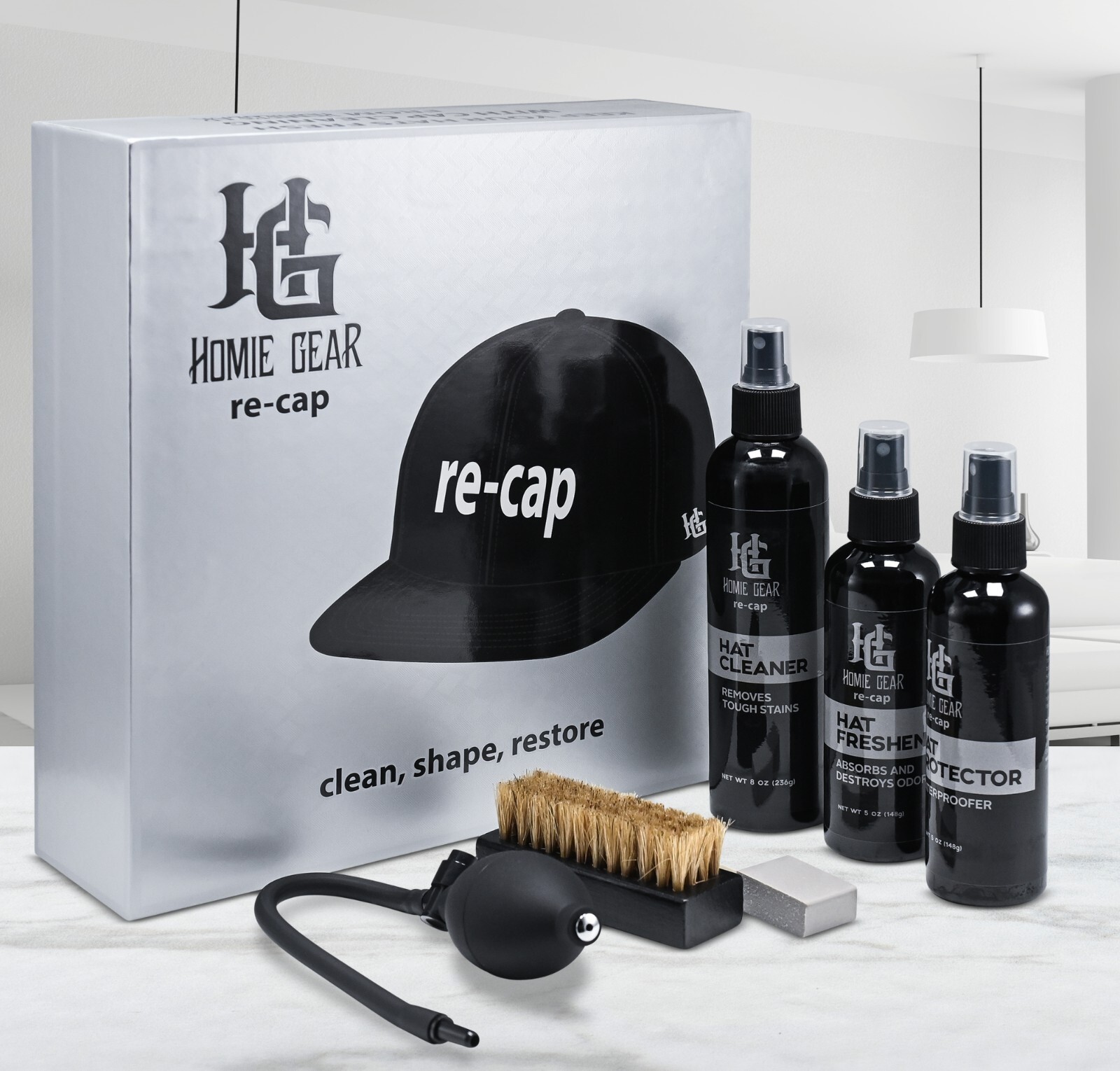 Recap Cleaning Kit for New Era Hats with Hand Pump, Hat Cleaner Cap Care Kit Set