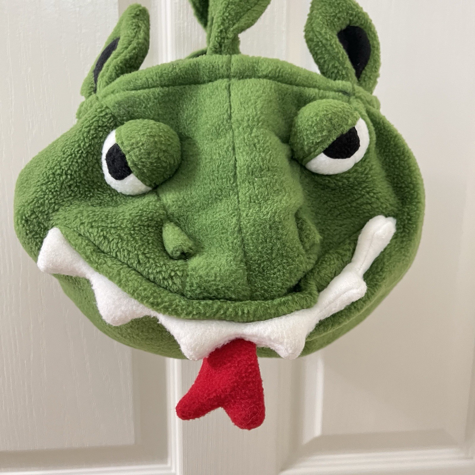 Pottery Barn Kids Green Dragon Puffy Halloween Trick or Treat Bag Fleece Plush