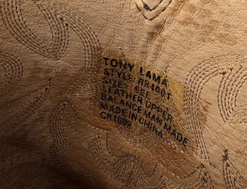 TONY LAMA RR400J Men’s Brown Bullhide Leather Rodeo Cowboy Boots 9EE EUC