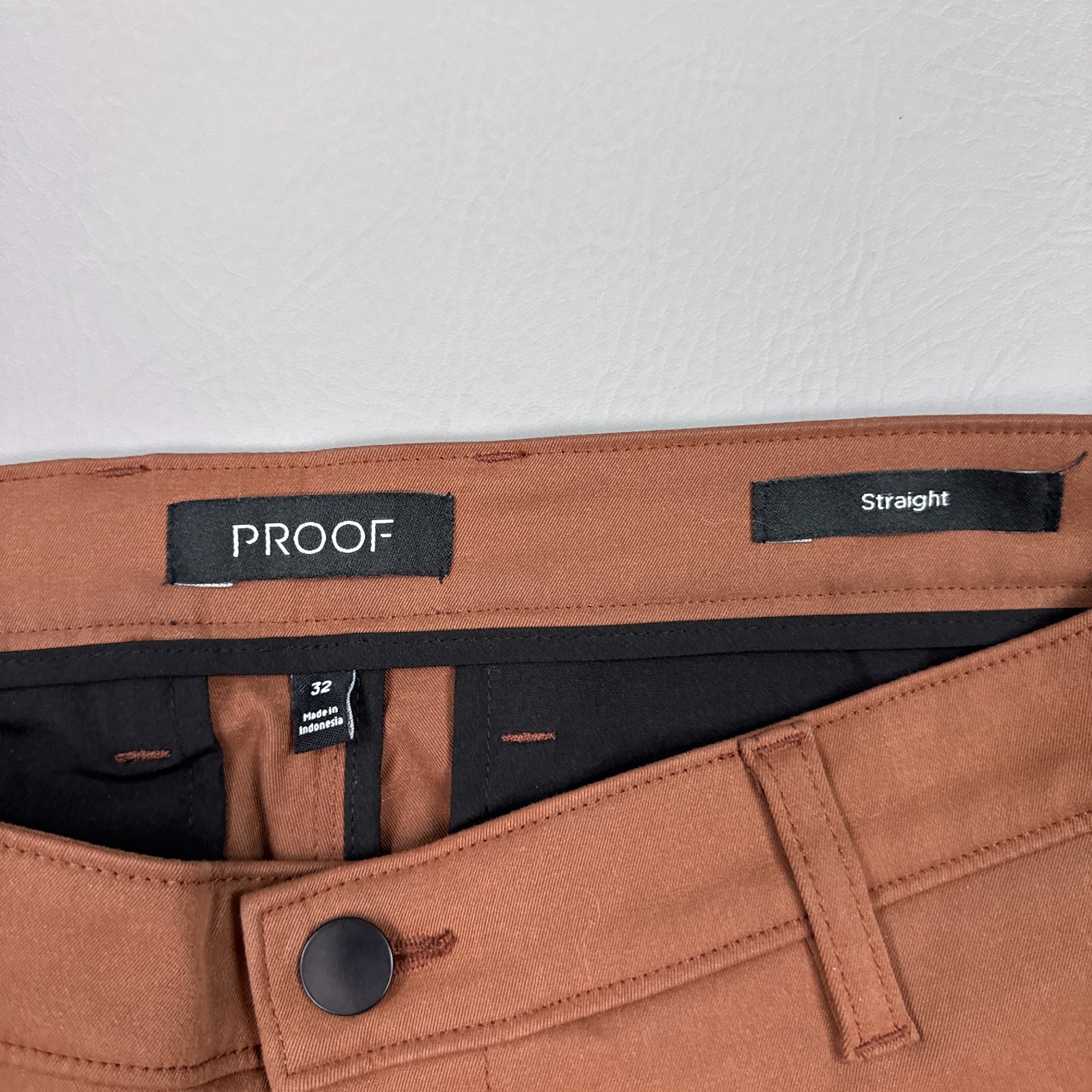 Proof Pants Mens 32×32 Rust Rover Commute Office Work Golf Driving Range Brown