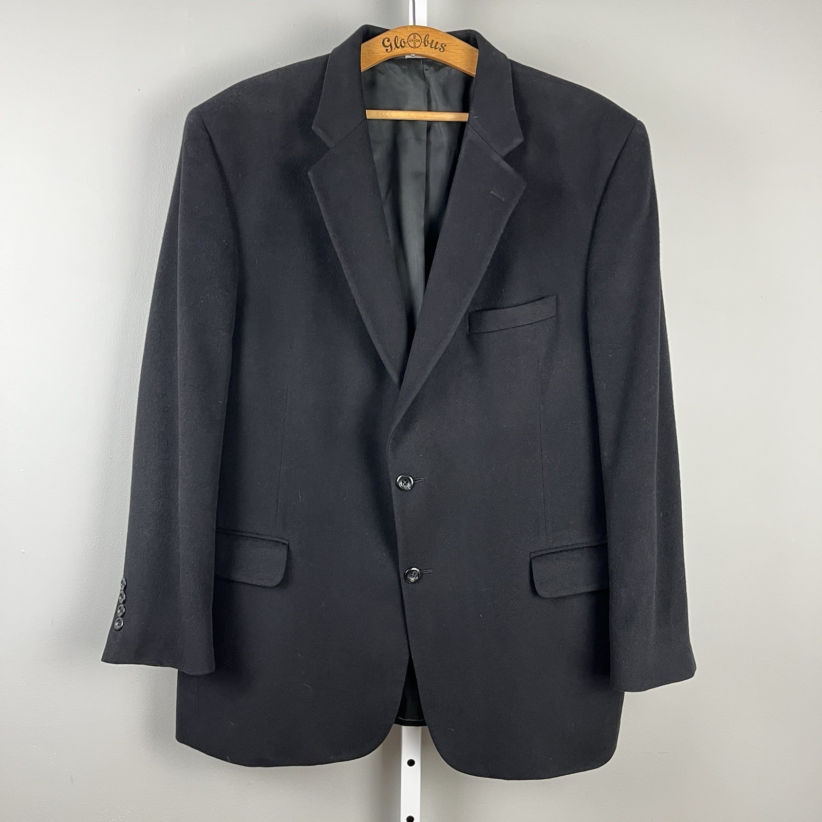 Jos. A. Bank Cashmere Gordon Blazer Mens 46R Black Suit Jacket Sport Coat