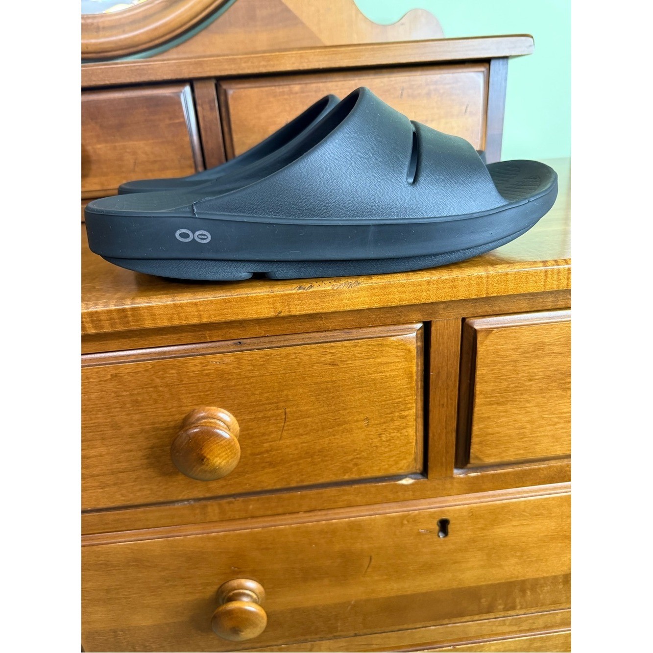 OOFOS OOAHH recovery slide sandals black M10 W12 EU42 orthotic, beach walking