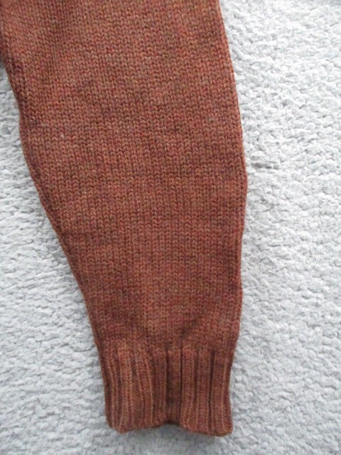 LL BEAN Shetland Wool Pullover Sweater Medium Elbow Patches 1/4 Zip Brown