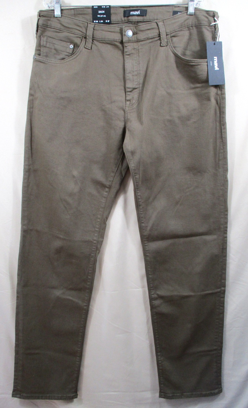 -NWT Mavi Zach Straight Leg Stretch Men’s Jeans Brown Sz 38×34