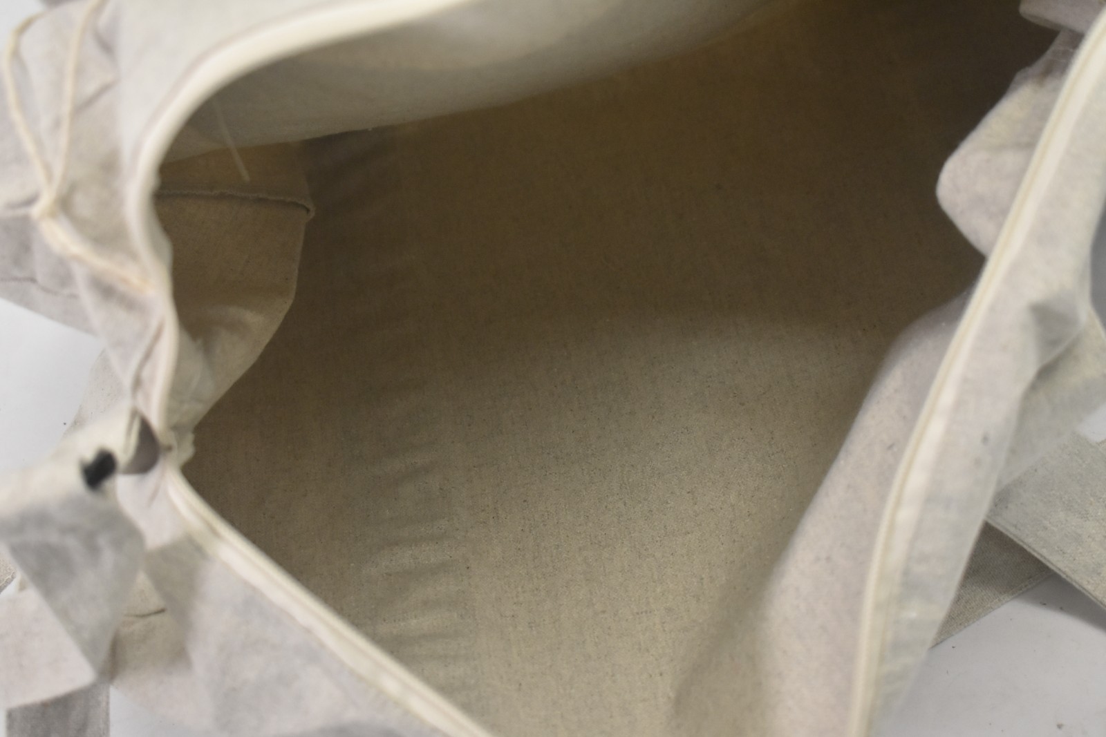 10oz Recycled Cotton Barrel Duffel Bag 3450-94GY Zippered Main Compartment