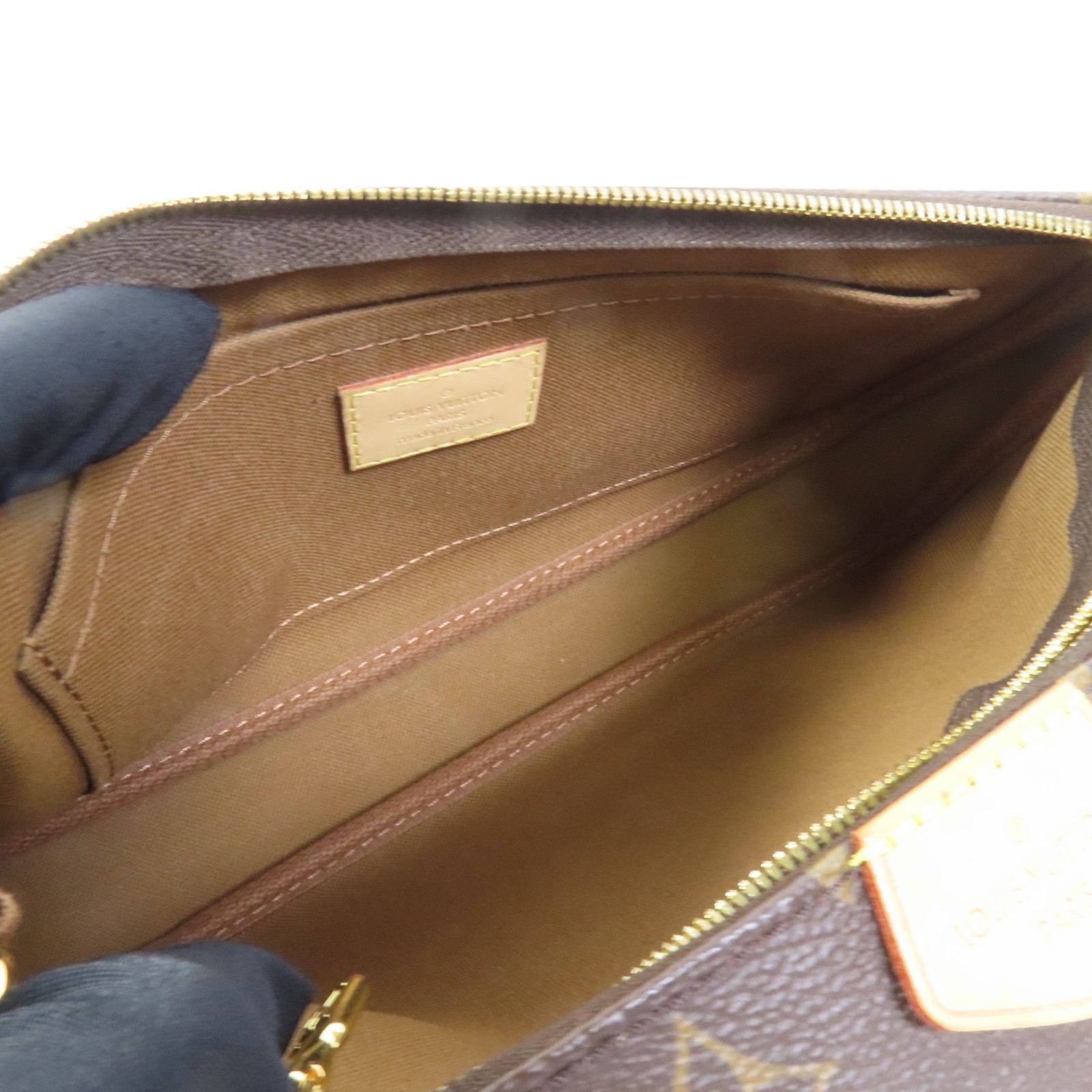 LOUIS VUITTON LV GHW Multi Pochette Accessoires 2 Way Bag M44840 Monogram Brown