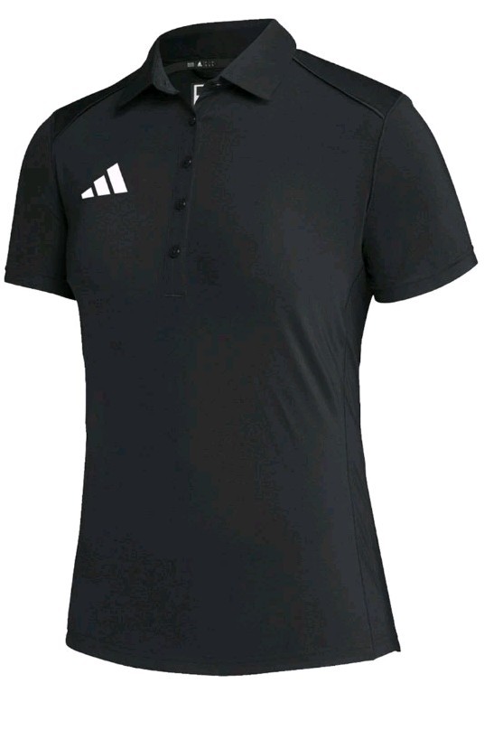 Adidas Aeroready Classic Polo Womans Size Large Black HS1311 Moisture Wicking