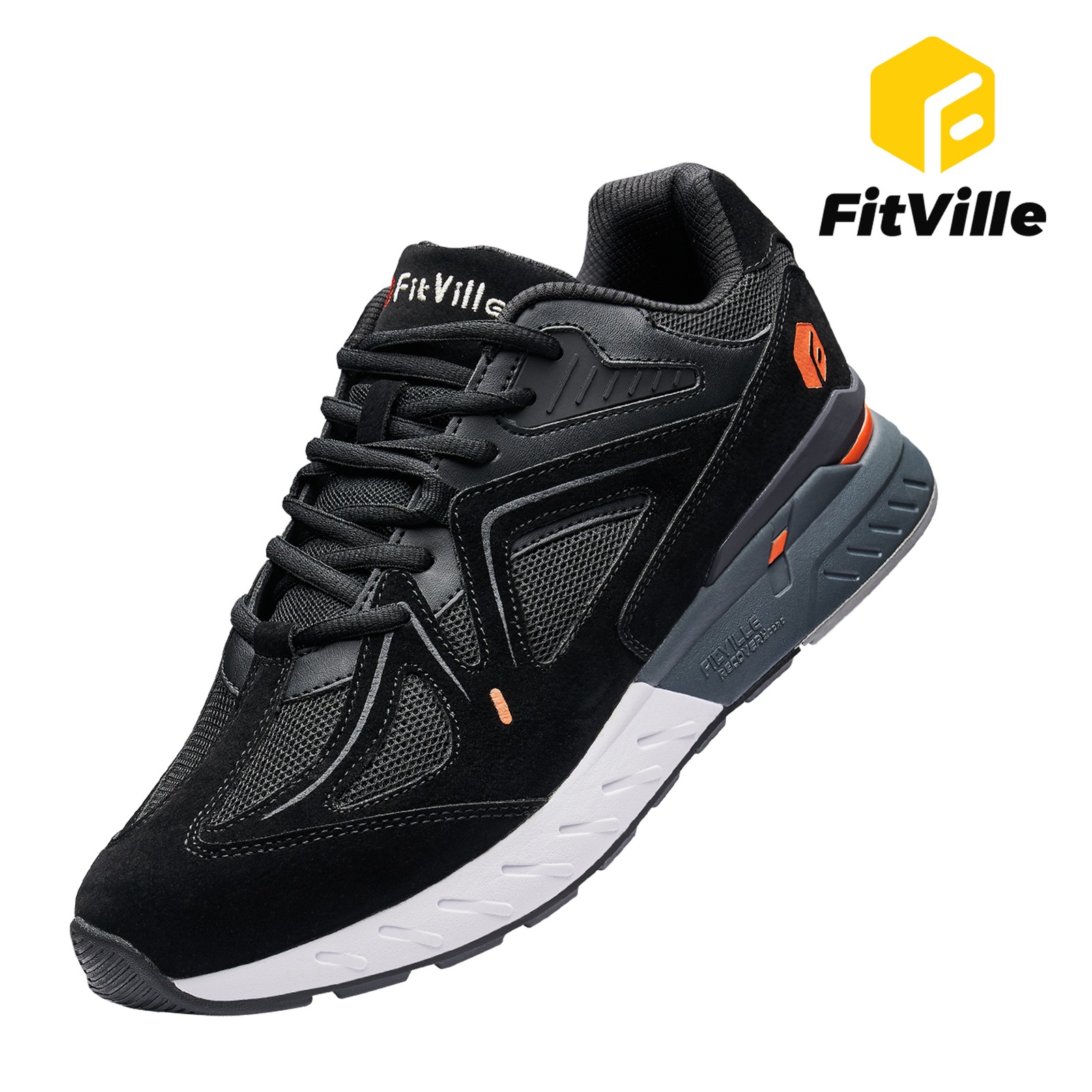 Fitville Men’s Sneakers Extra Wide Walking Shoes Casual Running Shoes Flat Heel