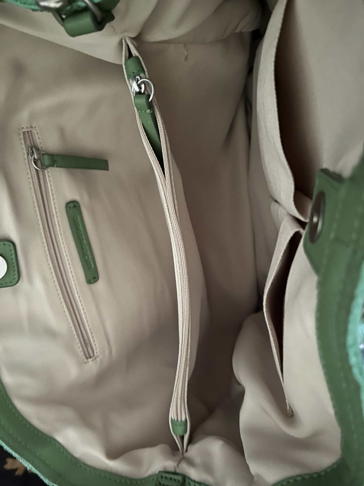 LUCKY BRAND Sage Green Leather Tote. Soft. New Without Tags.
