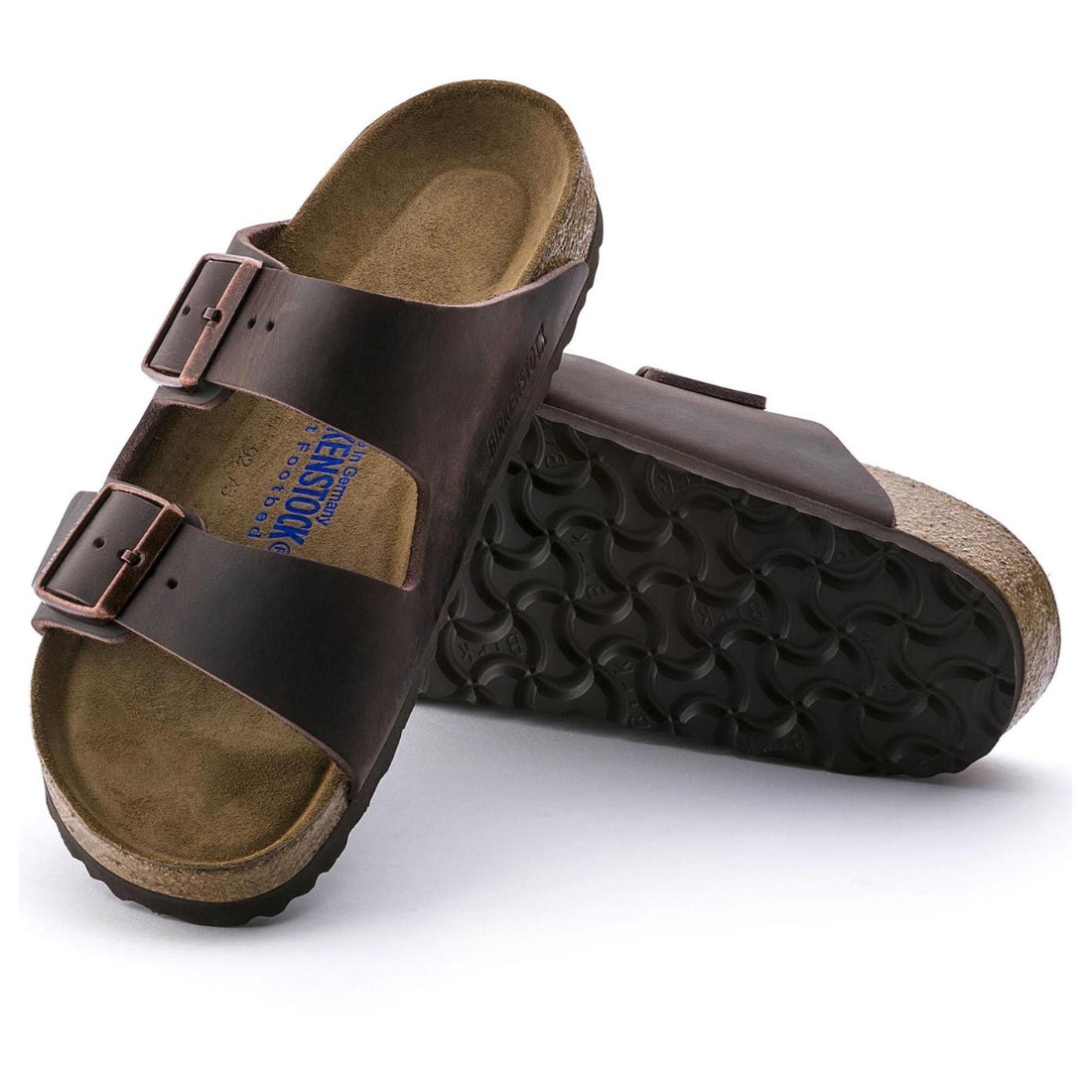 Birkenstock Unisex Leather Arizona Regular/Wide Width Sandals – Habana, Sizes