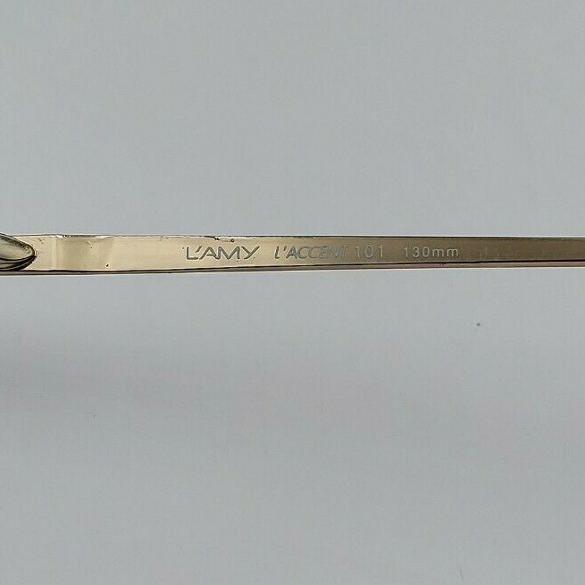 Vintage LAMY L’ACCENT 101 Gold Oval Half Rim Sunglasses Japan FRAMES ONLY