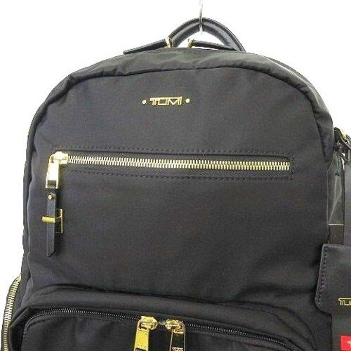 TUMI Voyageur Carson women Backpack Black Gold Hardware 1099631041