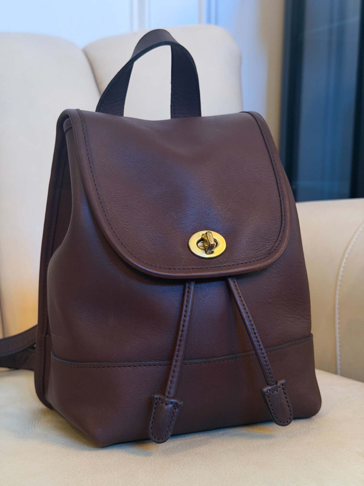 COACH 9960 Vintage small Daypack Backpack Brown Glove-Tanned LEATHER – NWOT