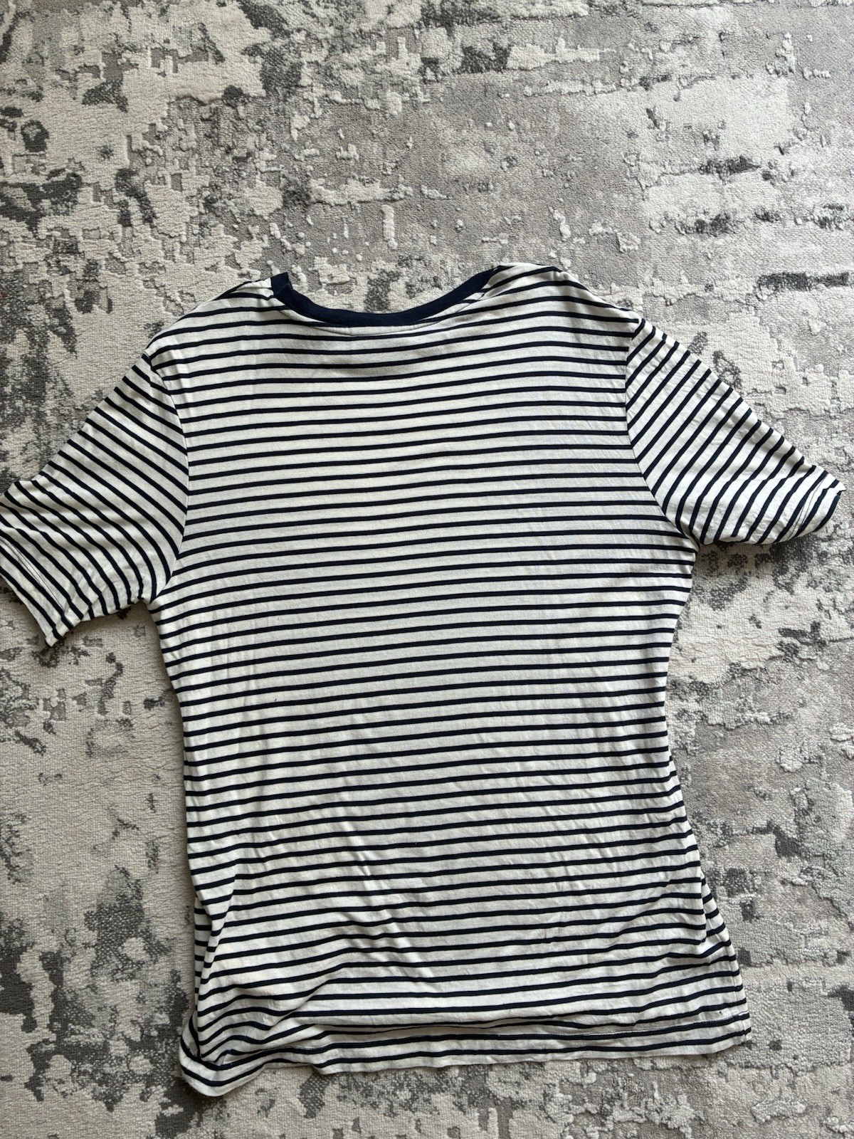 Scotch & Soda T-Shirt Men’s Blue White Striped Organic Cotton Size M
