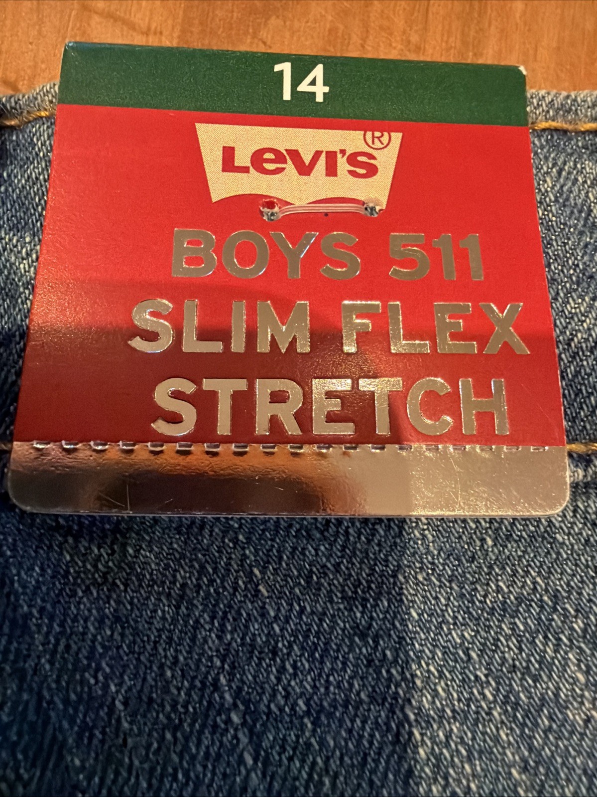 Levi’s 511 Slim Flex Stretch Blue Jeans size 14 Reg Boys NWT Adjustable Waist ￼