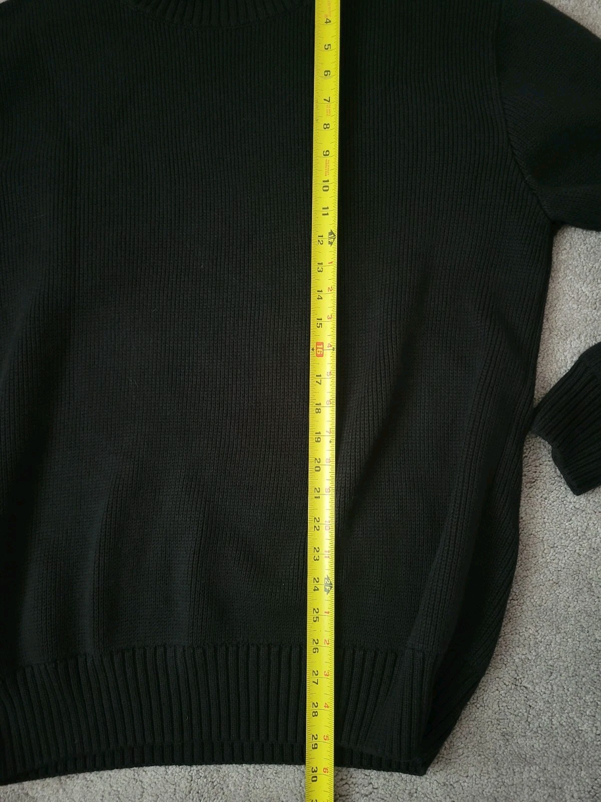 Quince Black 100% Organic Cotton Turtleneck Sweater XL