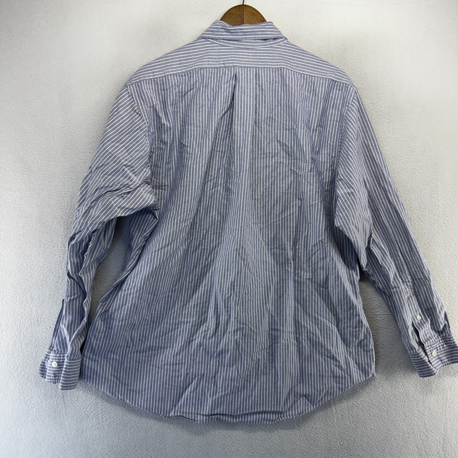 Brooks Brothers Oxford Shirt men’s XL Blue White Striped Regent Made In USA OCBD