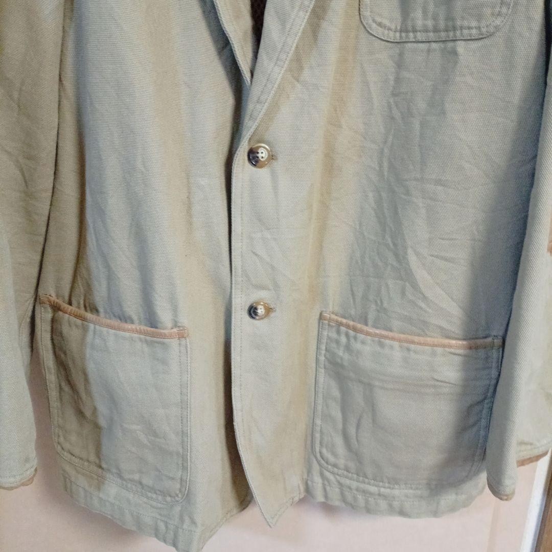 Orvis Hunting Jacket 50T Elbow Patch Beige Big Size