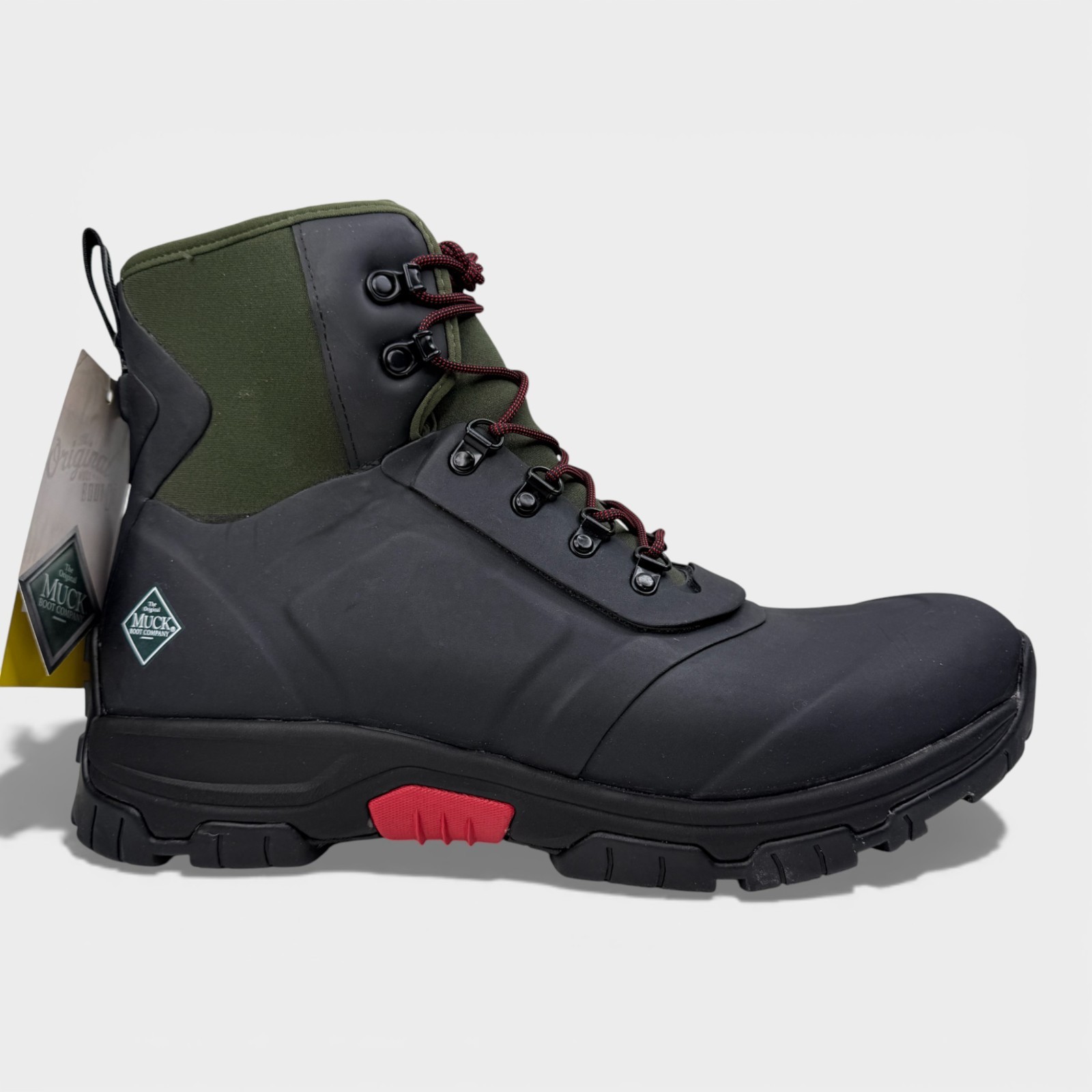 Muck Boot Apex Lace Up Waterproof Boots Mens 14 Black Neoprene AXML-000